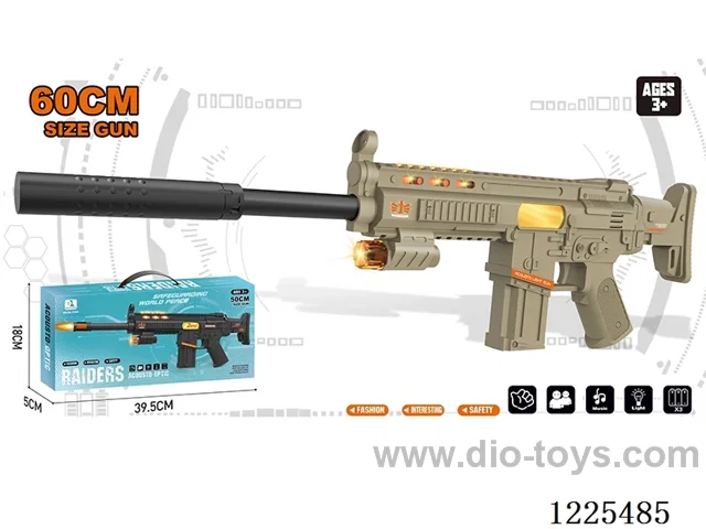 B/O Gun W L/M + Upgrade w/ Silencer 60CM