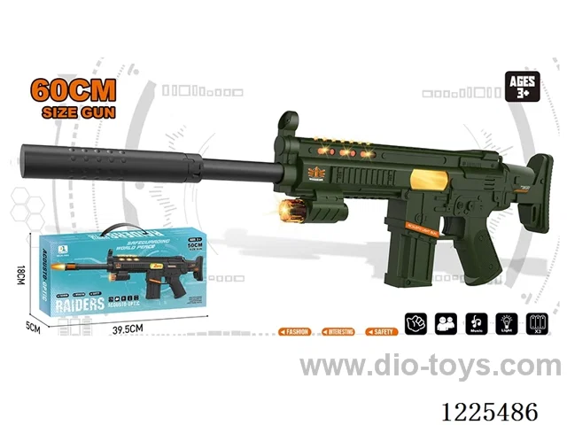 B/O Gun W L/M + Upgrade w/ Silencer 60CM