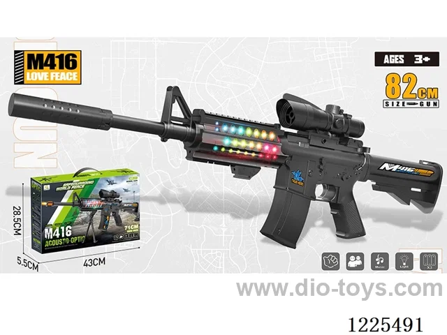 M416 B/O Gun W L/M + Conch 8 times mirror+ Upgrade w/ Silencer 82CM