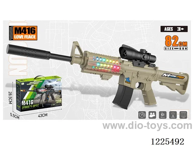 M416 B/O Gun W L/M + Conch 8 times mirror+ Upgrade w/ Silencer 82CM