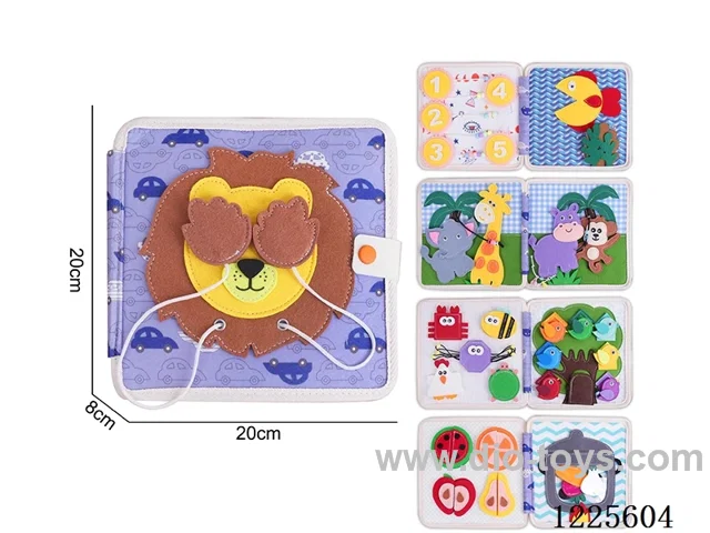 Montessori Early Learning for Kids - Felt Lion Quiet Book