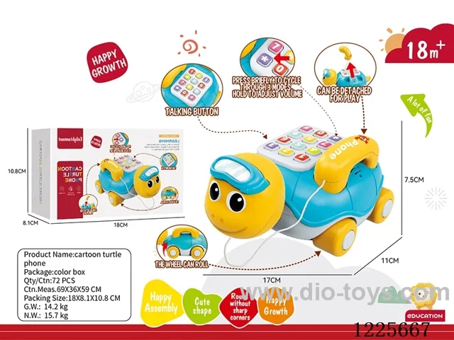 Turtle Telephone Car with Music (3*AAA)