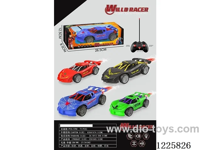 1：18 27MHZ rc car with spray included battery