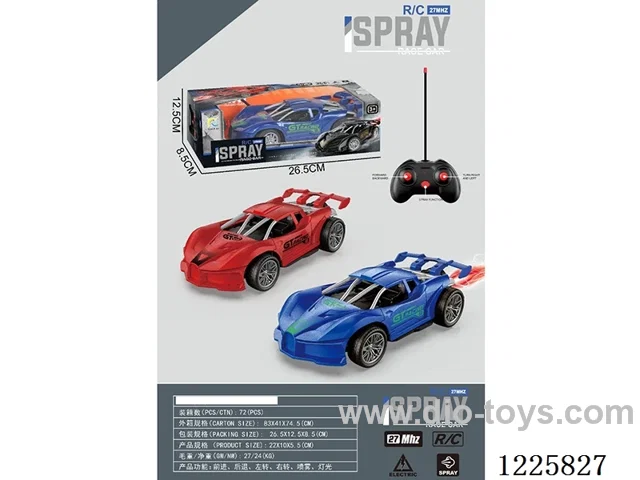 1：18 27MHZ rc car with spray included battery