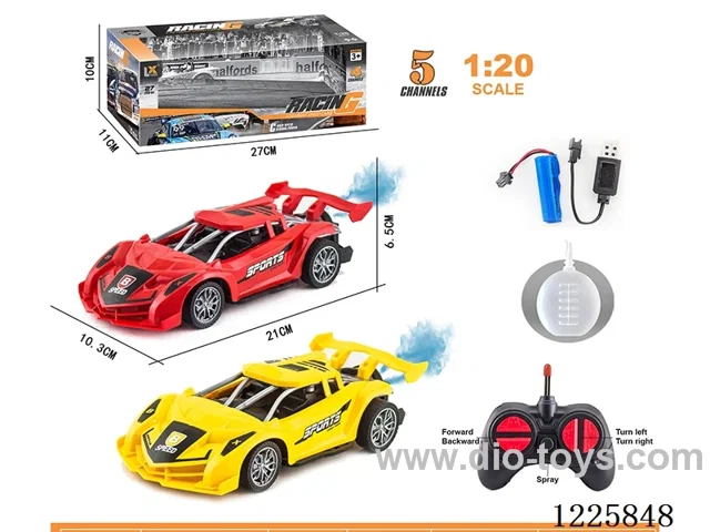 1：20 5ch rc car with spray included battery