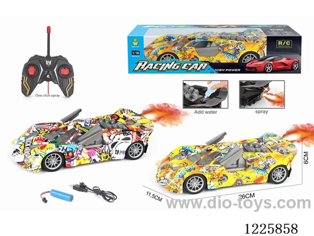 1:16 5ch 27MHZ rc car with spray included battery