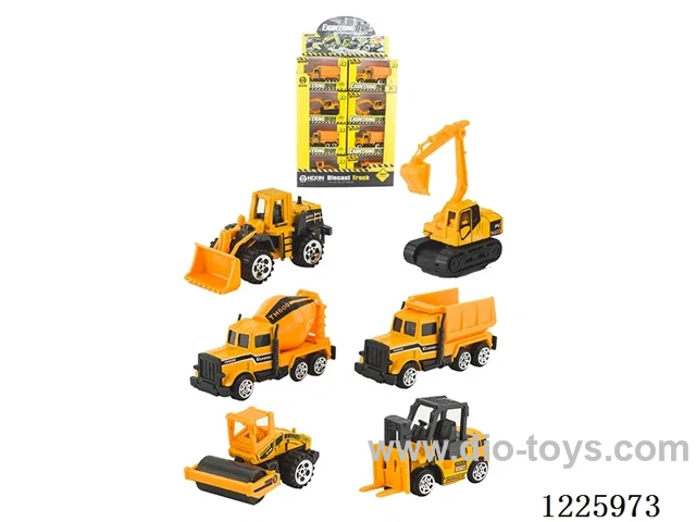 Alloy Freewheel Engineering Vehicle (24PCS,6 mixed)