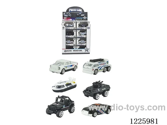 Alloy Scooter Police Vehicle (24PCS,6 mixed)