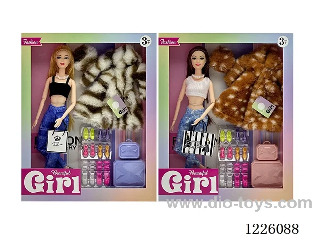 2 mixed 11.5 inch 11 Joints Barbie set