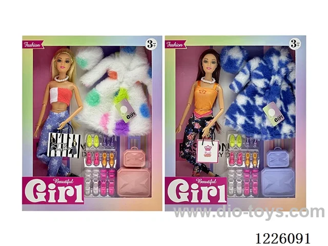 2 mixed 11.5 inch 11 Joints Barbie set