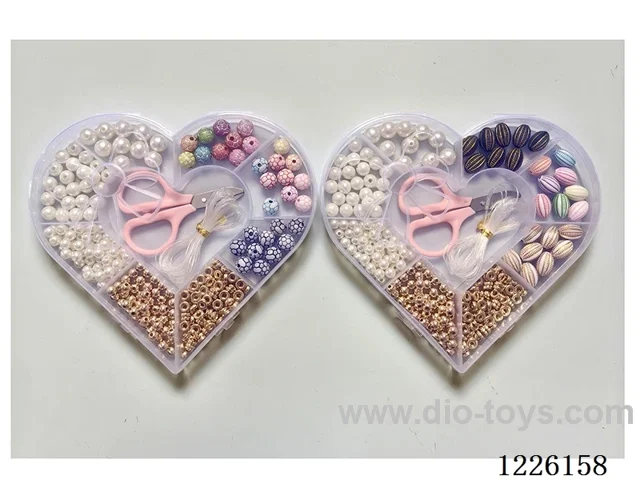 DIY Jewelry Set (6/8/10mm Pearls + 6mm Gold Beads + Spacer Beads + Colored Beads + Scissors Wire (9 compartments))
