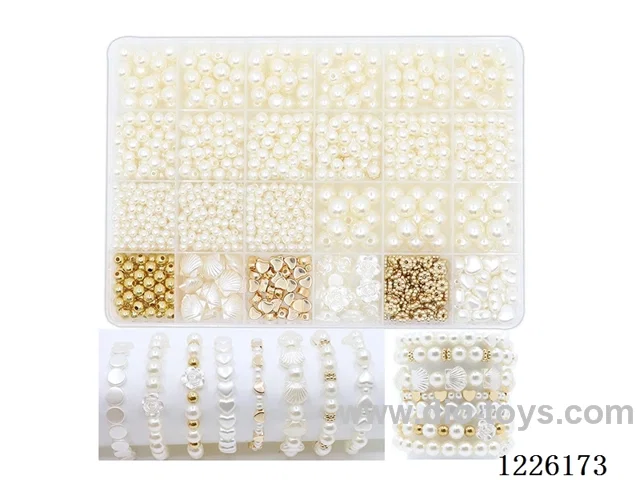 DIY Jewelry Set (4/6/8/10mm Pearls + Round Beads + Spacer Beads + Wire (24 compartments))