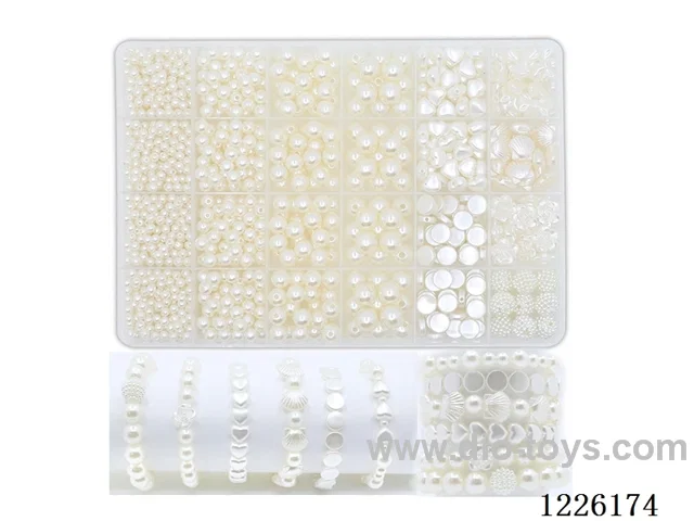 DIY Jewelry Set (4/6/8/10mm Pearls + Plum Beads + Wire (24 compartments) (24 compartments))