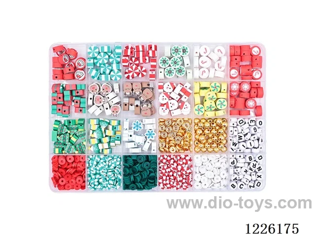 DIY Jewelry Set (Soft Pottery Piece + Soft Pottery + Alphabet Beads + Spacer Beads + 6mm Gold Beads + Wire (24 compartments))
