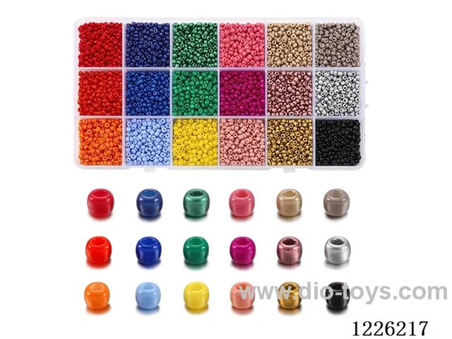 DIY Jewelry Set (3mm Rice Beads + Thread (18 compartments))
