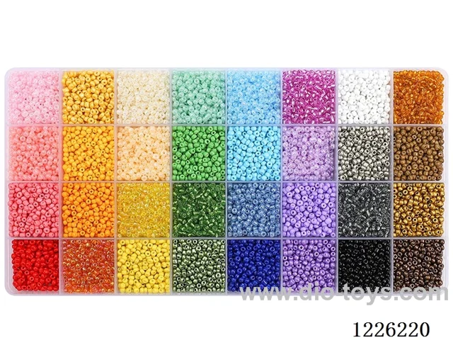 DIY Jewelry Set (3mm Rice Beads + Thread (32 compartments))