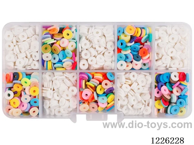 DIY Jewelry Set (Soft ceramic piece beads + thread (10 compartments))
