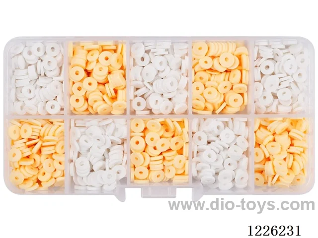 DIY Jewelry Set (Soft ceramic piece beads + thread (10 compartments))