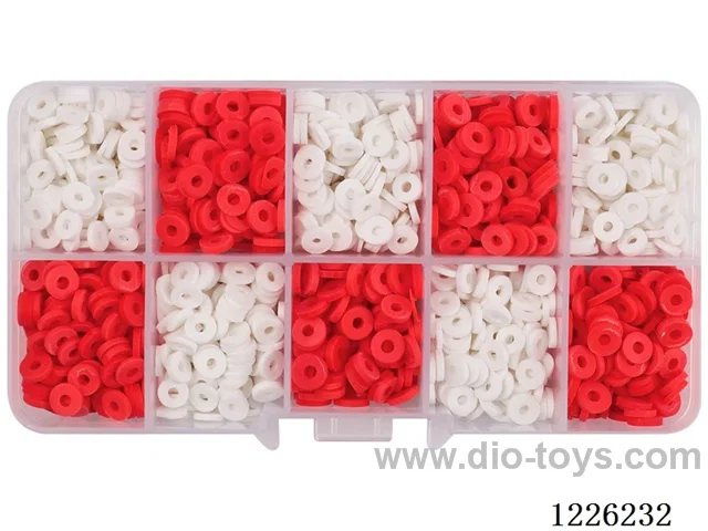 DIY Jewelry Set (Soft ceramic piece beads + thread (10 compartments))