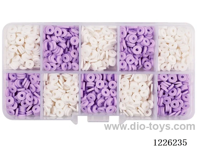 DIY Jewelry Set (Soft ceramic piece beads + thread (10 compartments))