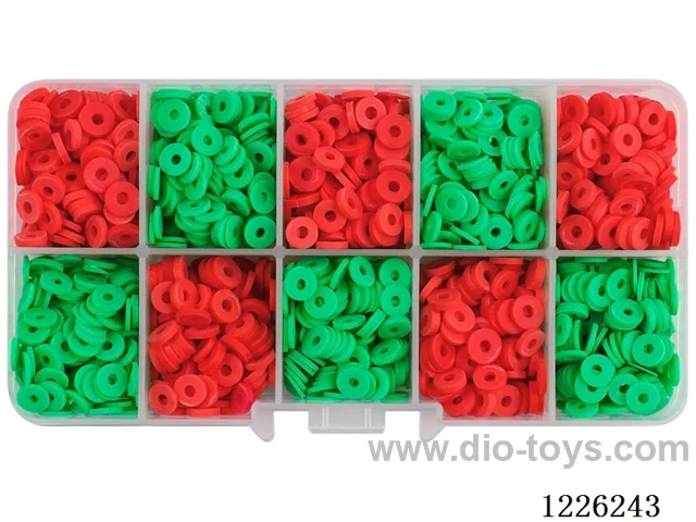 DIY Jewelry Set (Soft ceramic piece beads + thread (10 compartments))