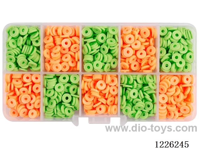 DIY Jewelry Set (Soft ceramic piece beads + thread (10 compartments))