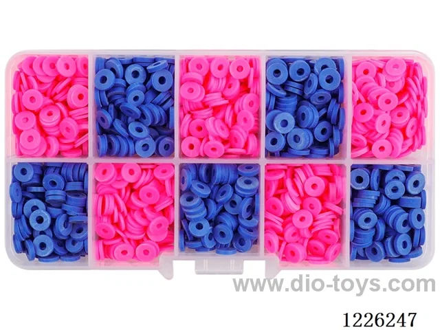 DIY Jewelry Set (Soft ceramic piece beads + thread (10 compartments))