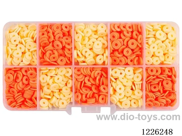DIY Jewelry Set (Soft ceramic piece beads + thread (10 compartments))