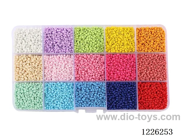 DIY Jewelry Set (3mm Rice Beads + Thread (15compartments))