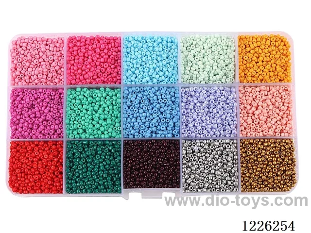 DIY Jewelry Set (3mm Rice Beads + Thread (15compartments))