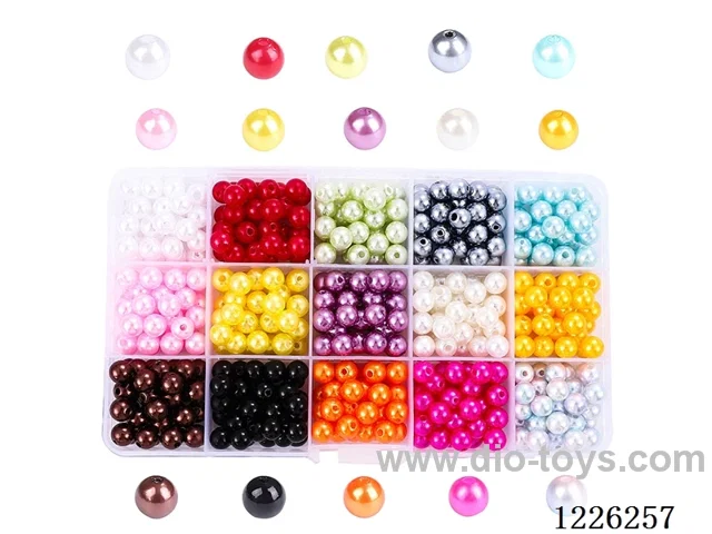 DIY Jewelry Set (8mm Pearls + Thread (15compartments))