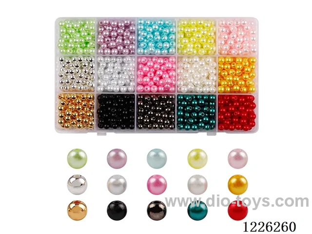 DIY Jewelry Set (6mm Pearls + Thread (15compartments))