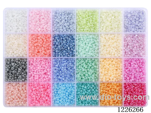 DIY Jewelry Set (3mm Rice Beads + Thread (24 compartments))