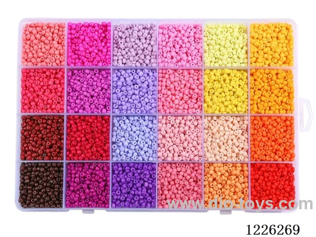 DIY Jewelry Set (3mm Rice Beads + Thread (24 compartments))