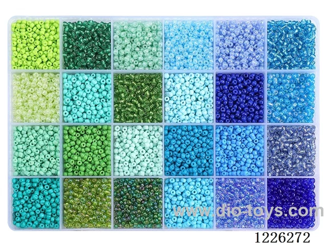 DIY Jewelry Set (3mm Rice Beads + Thread (24 compartments))