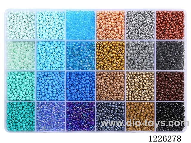 DIY Jewelry Set (3mm Rice Beads + Thread (24 compartments))