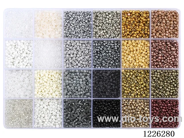 DIY Jewelry Set (3mm Rice Beads + Thread (24 compartments))