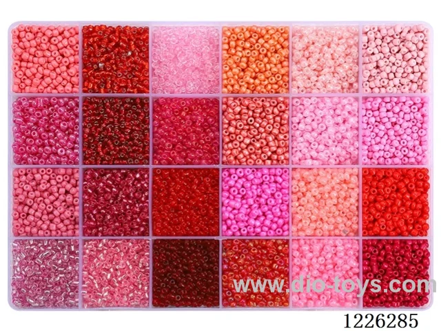 DIY Jewelry Set (3mm Rice Beads + Thread (24 compartments))