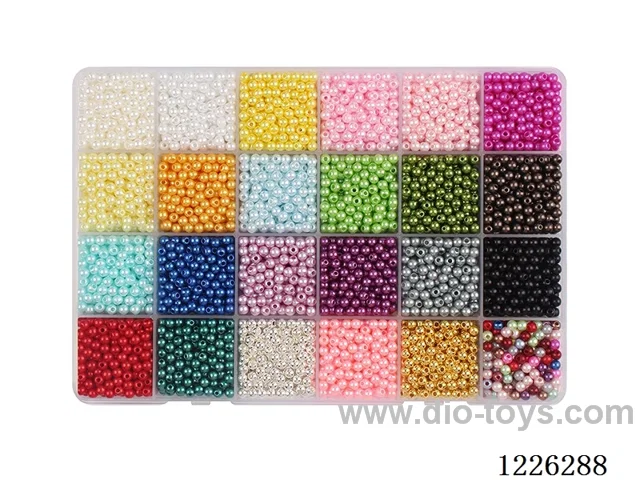 DIY Jewelry Set (4mm Pearls + Thread (24 compartments))