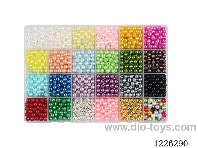 DIY Jewelry Set (6mm Pearls + Thread (24 compartments))