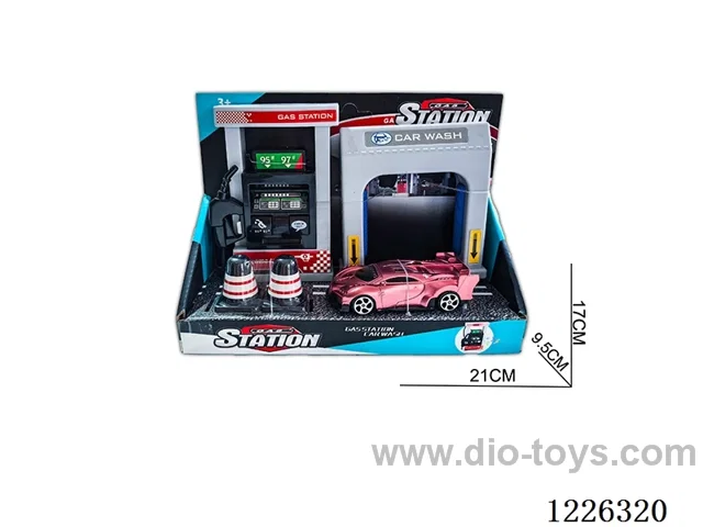 Gas Station Car Wash Scene Set