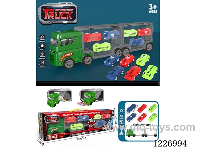 Free wheel storage cargo car + sports car *6