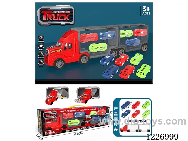 Free wheel storage cargo car + sports car *6