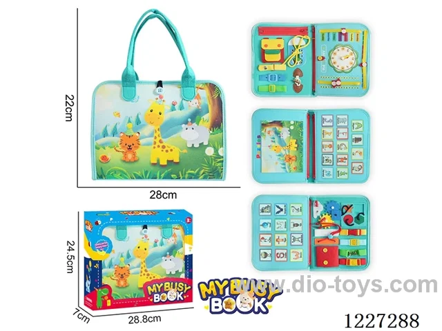 Montessori Early Learning for Kids -4-page Zoo Busy Board