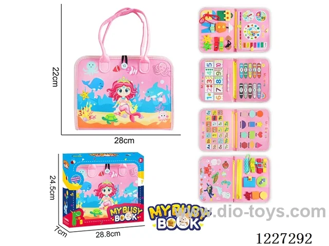 Montessori Early Learning for Kids -5-page Beauty Busy Board