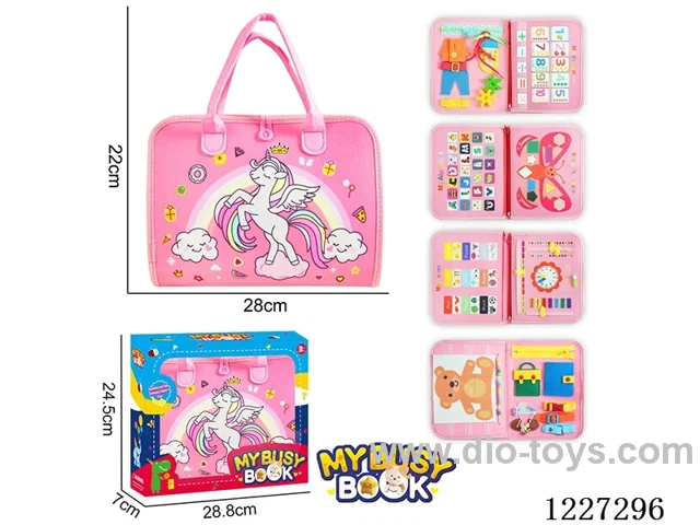Montessori Early Learning for Kids -5-page Page Unicorn Busy Book