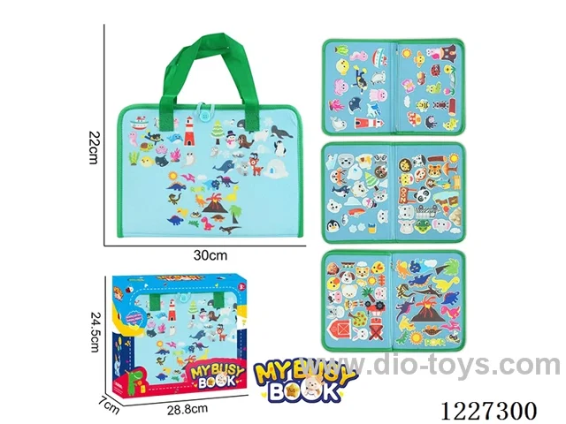 Montessori Early Learning for Kids -Busy Board Animal Tote