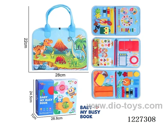 Montessori Early Learning for Kids -Felt 4 Page Fruit Farmer Busy Board
