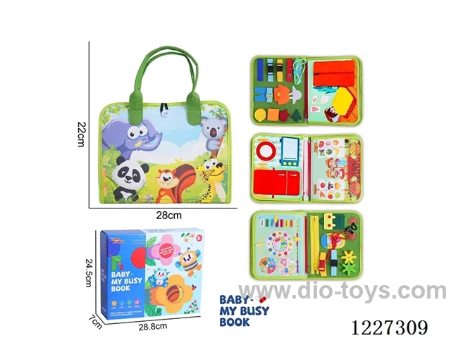 Montessori Early Learning for Kids -Felt 4 Page Fruit Farmer Busy Board