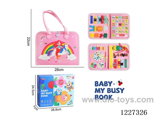 Montessori Early Learning for Kids -3-page Rainbow Mermaid with Velcro